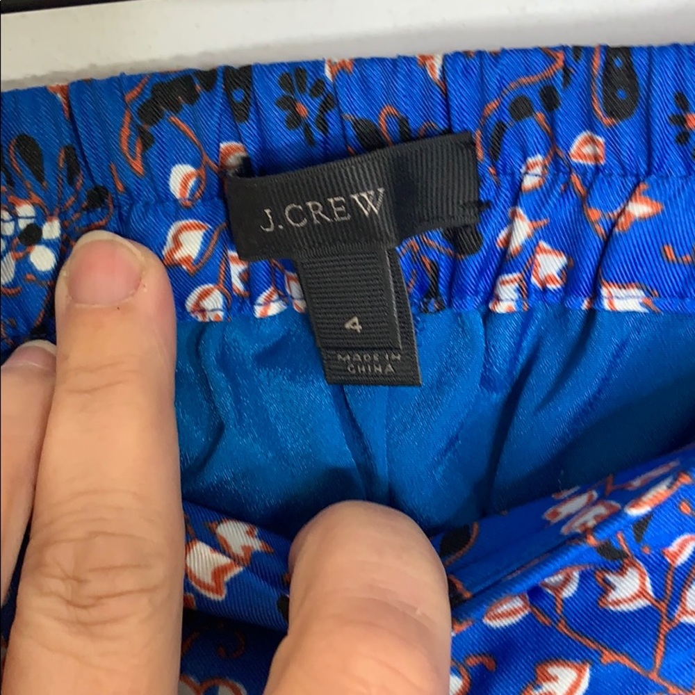 J crew blue orange paisley print pants - Picture 7 of 8